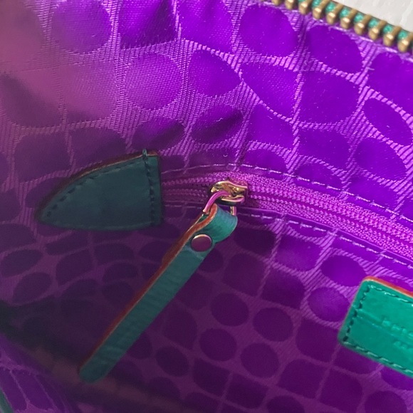 Kate Spade:Byrd Knightbridhed Croc Embossed Emerald Green Shoulder Bag-Gold Tone - Picture 12 of 15